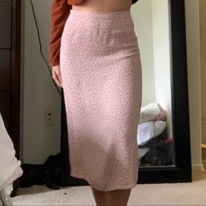 Brandy Melville Pink Floral Maxi skirt